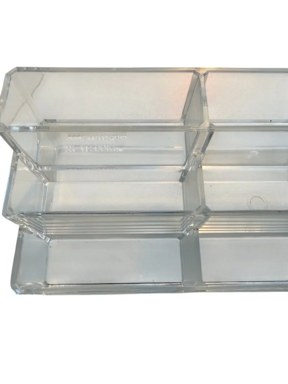 SANRUI Acrylic Business Card Holder 9 Slot Desktop Display Rack Clear Office Org